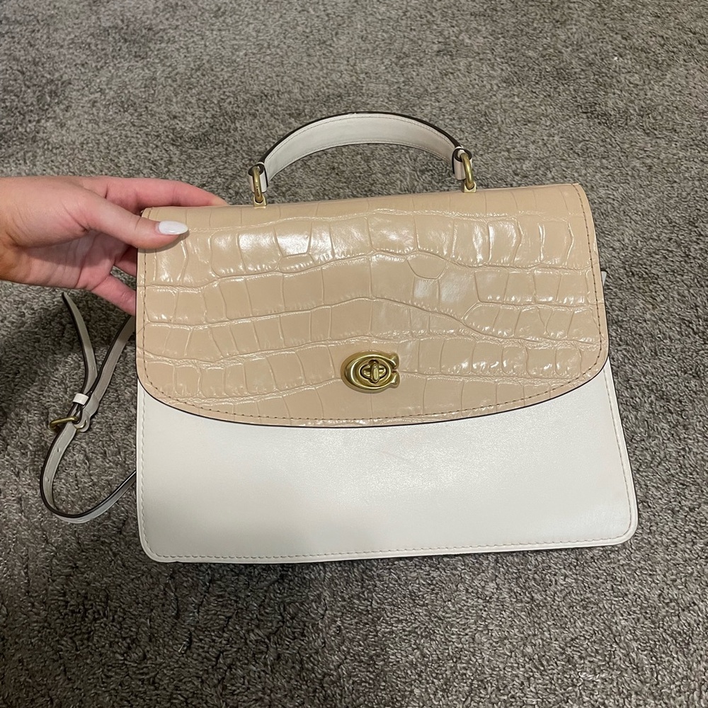 Coach Parker Top Handle 32 - Cream & Beige - Picture 4 of 8